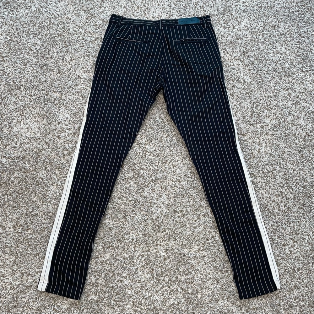 ORO LOS ANGELES Tailored Black & White Striped Pants Size 30 - Picture 6 of 9